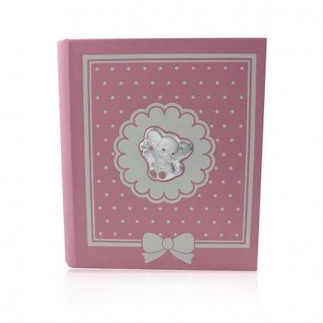Álbum Elefante Rosa Plata Bilaminada Jumbo.