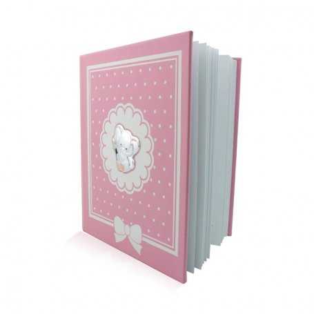 Álbum Elefante Rosa Plata Bilaminada Jumbo.