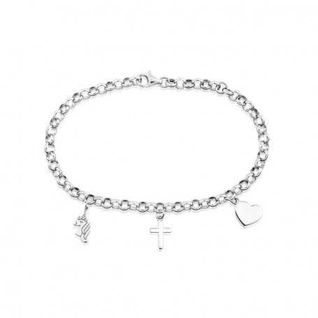 Pulsera con Abalorio Plata Charms