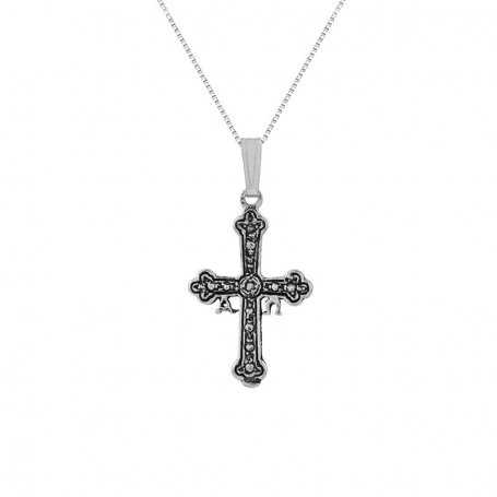 Colgante Plata Cruz De Asturias Black Design