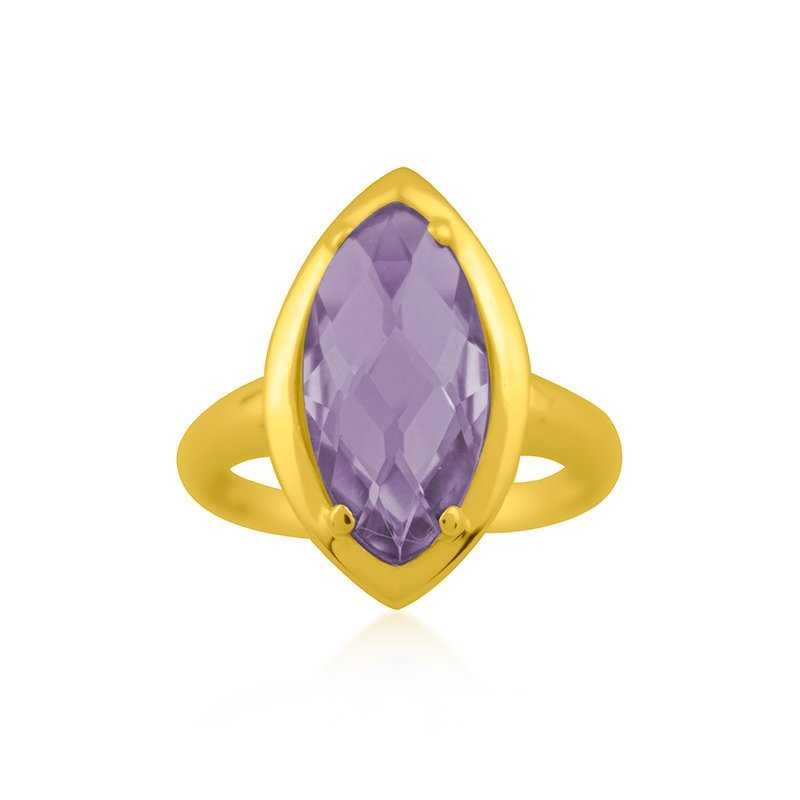 Anillo Oro Piedra Morada Ohio