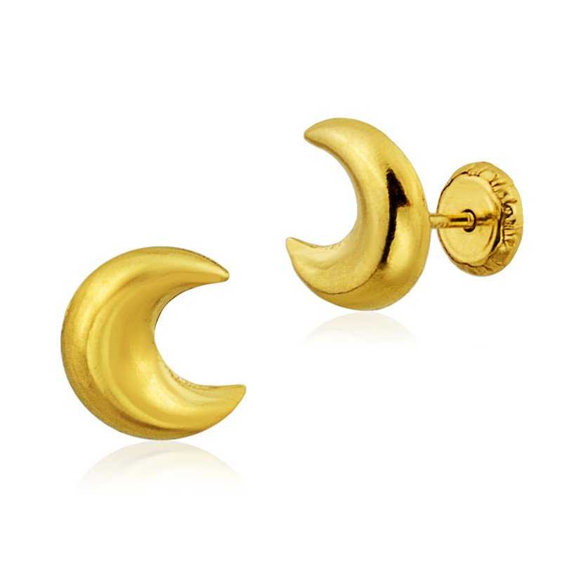 Pendiente Mujer Oro 9k Luna