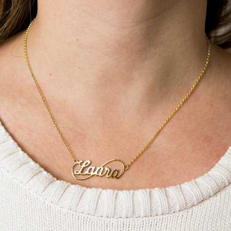 Collar Nombre Personalizado Oro Gold Infinito