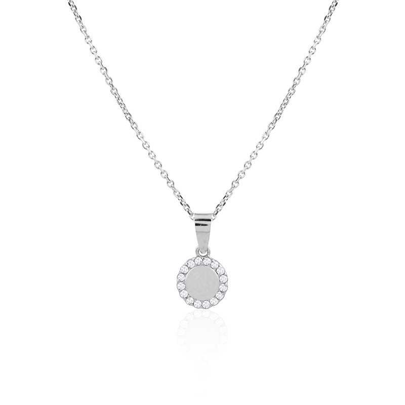 Gargantilla Oro Blanco Diamantes Circle