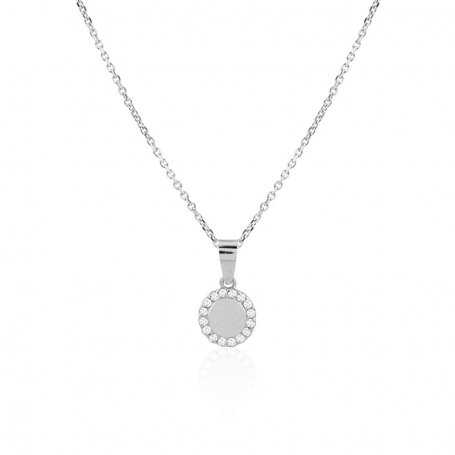 Gargantilla Oro Blanco Diamantes Circle