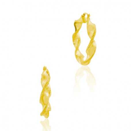 Pendientes de Mujer Oro 18k Aro Retorcido Kim