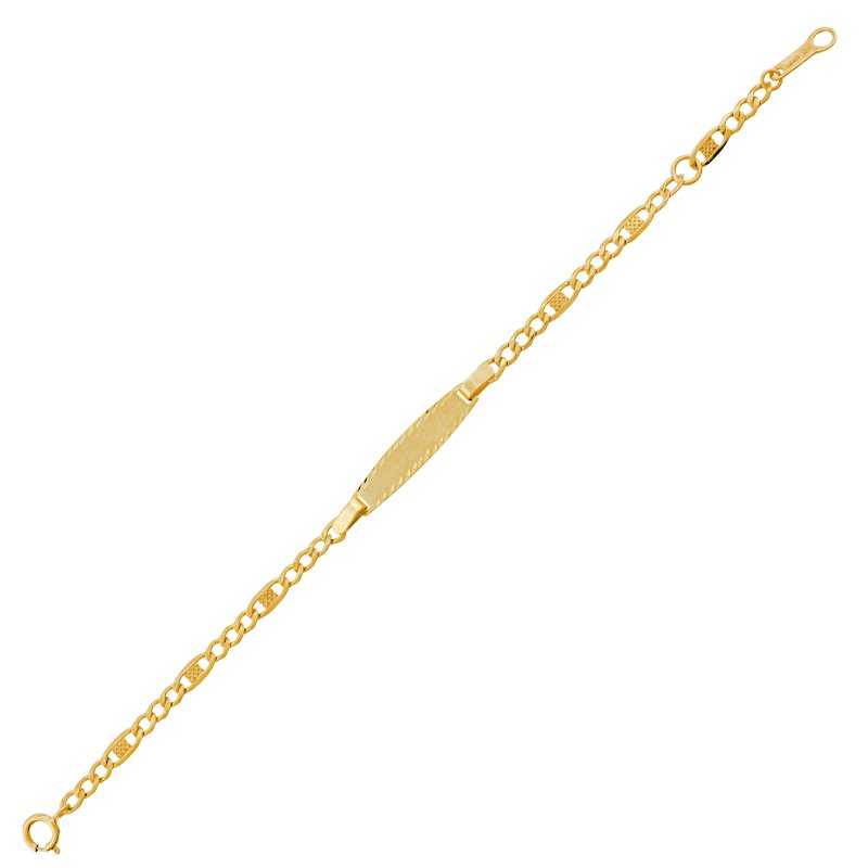 Pulsera Infantil Chapa 3x1 Oro 9k | Oferta | Joyería ARESSO