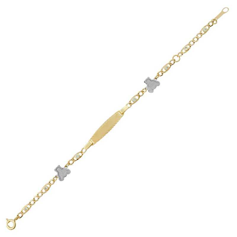 Pulsera Infantil Chapa Ositos Oro 9k | Oferta | Joyería ARESSO