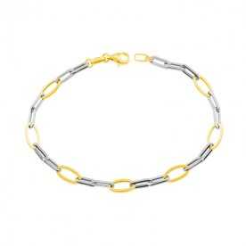 Pulsera Oro 9k Bicolor 2x1 Kyle | ENVÍO GRATIS | Joyería ARESSO