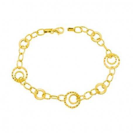 Pulsera Oro 9k Circulos Orbital | En OFERTA - Joyerías ARESSO