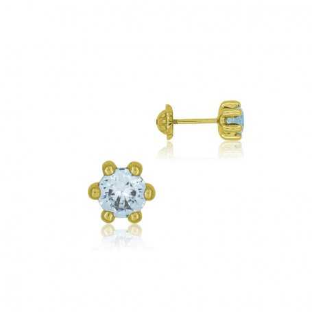 Pendiente Oro 9k Infantil Garras Circonita Nora | Joyerías ARESSO