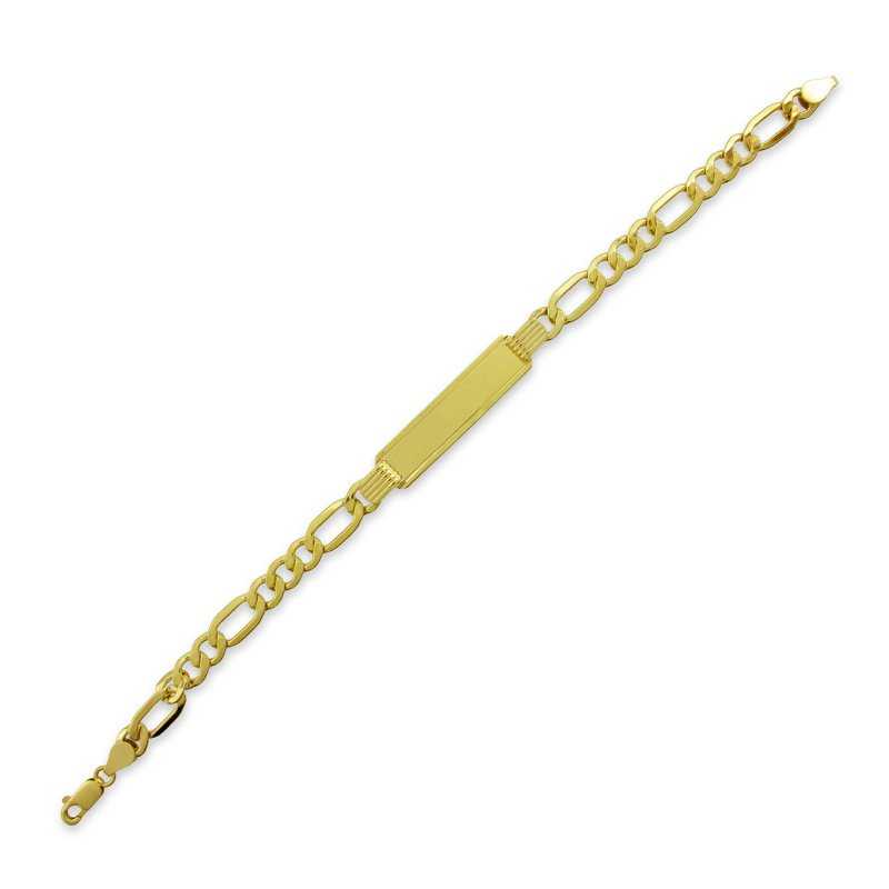 Pulsera Oro 9k Chapa 3x1 Dylan