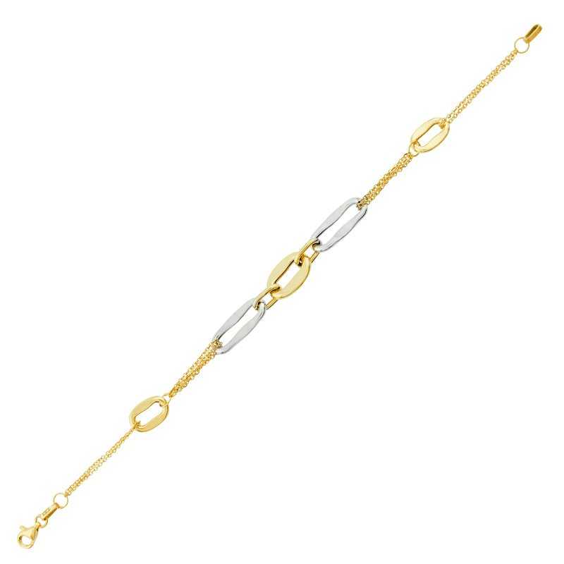 Pulsera Oro 9k Bicolor Sophia | En OFERTA - Joyerías ARESSO
