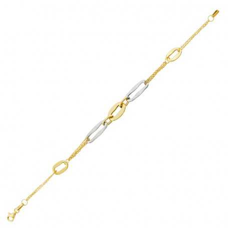 Pulsera Oro 9k Bicolor Sophia | En OFERTA - Joyerías ARESSO