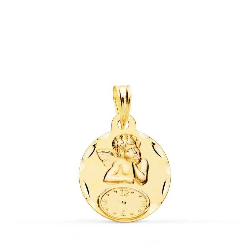 Medalla Reloj Ángel Oro 9k