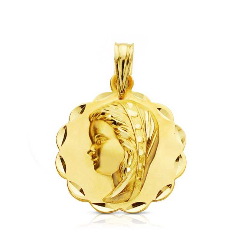 Medalla Virgen Oro 9k Labrada
