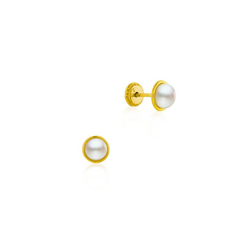 Pendientes Perla Oro Clarise