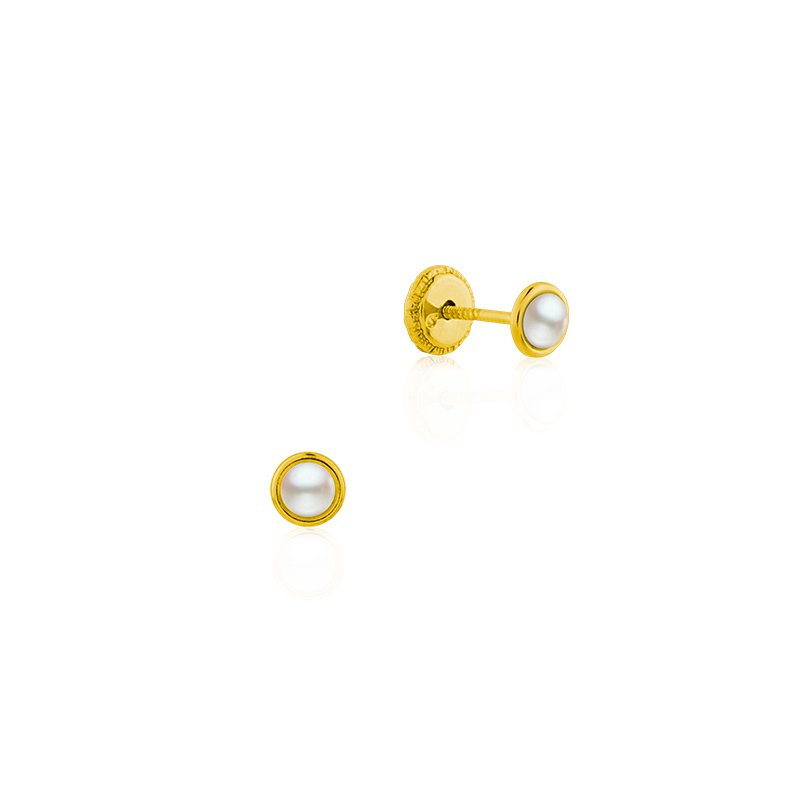 Pendientes Perla Oro 9k Eliza
