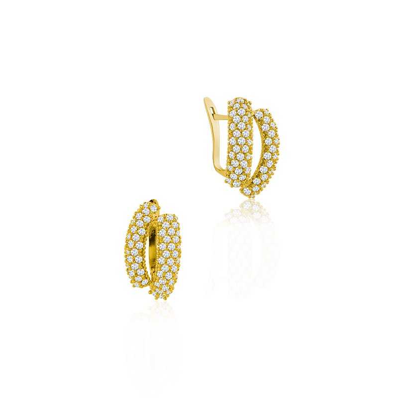 Pendientes Circonitas Oro 9k Piper