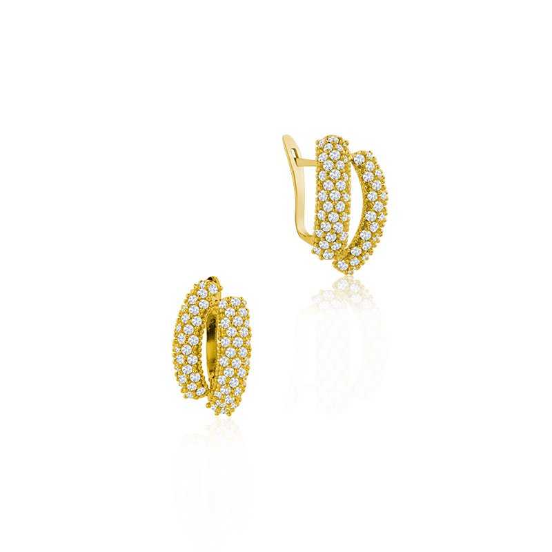 Pendientes Circonitas Oro Piper