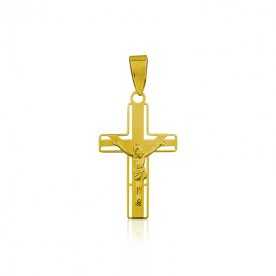 Colgante Infantil Cruz Oro 9k Calada Cristo Lucca | Joyerías ARESSO