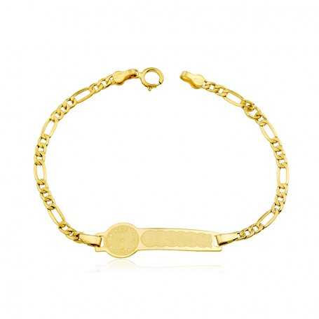 Pulsera de Oro 9k Reloj Para Grabar Hora 3x1 Roller