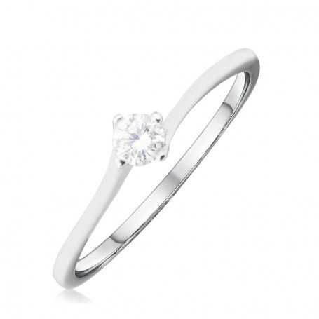 Solitario de Oro Blanco con Birllante Gettysburg