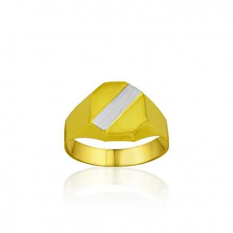 Sello Cadete Oro Bicolor Stripe | EN OFERTA | Joyerías ARESSO