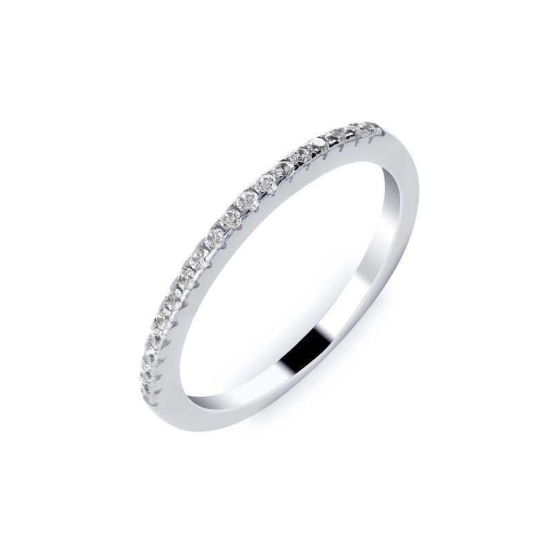 Anillo Oro Blanco Diamantes Carril Clarkson