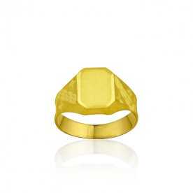 Sello Cadete Oro Con Detalles 9k Midnight | OFERTA | Joyerías ARESSO