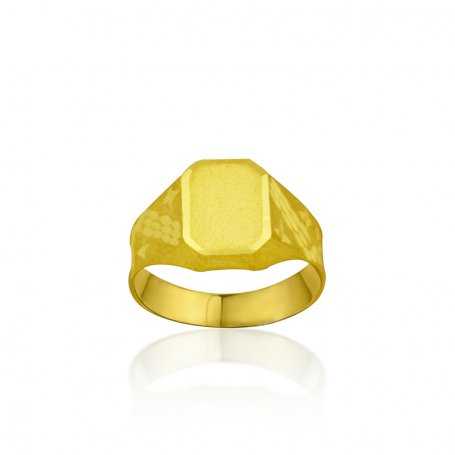 Sello Cadete Oro Con Detalles 9k Midnight | OFERTA | Joyerías ARESSO