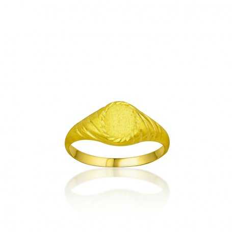 Sello Cadete Oro Entalladura 9k Flower | EN OFERTA| Joyerías ARESSO