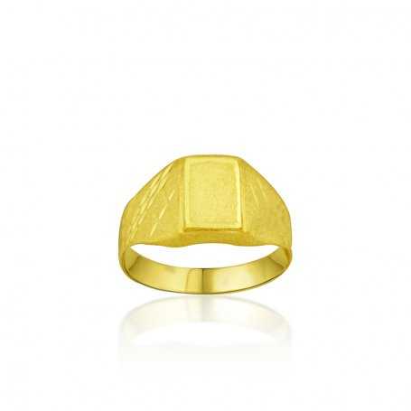 Sello Cadete Oro Rectangular 9k Rain | DESCUENTO | Joyerías ARESSO