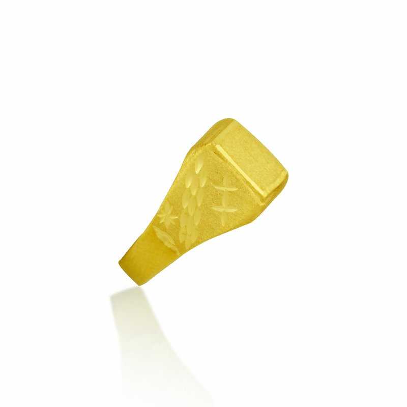 Sello Cadete Oro Rectangular 9k Rain | DESCUENTO | Joyerías ARESSO