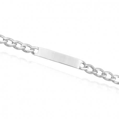 Pulsera Plata Chapa Caballero Barbada Fiorella | Joyerías ARESSO