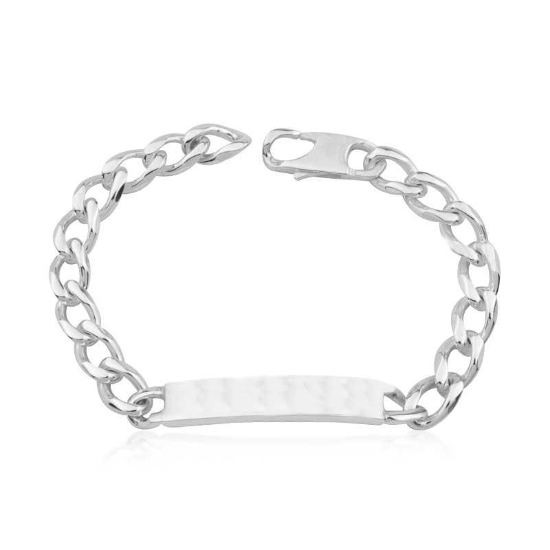 Pulsera Chapa Plata Caballero Barbada Fiorella