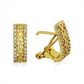 Pendientes en Oro 9k de Infinitos con Circonitas Imperia