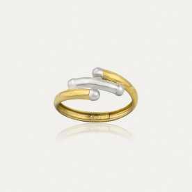 Sortija Oro Bicolor Entrelazada Caeli