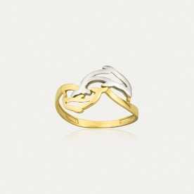 Sortija Oro Bicolor Dolphin