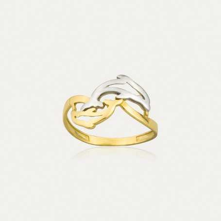 Sortija Oro Bicolor Dolphin