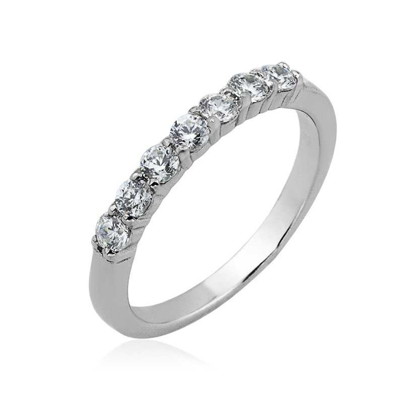 Anillo Oro Blanco Semanario Diamantes Tiffany