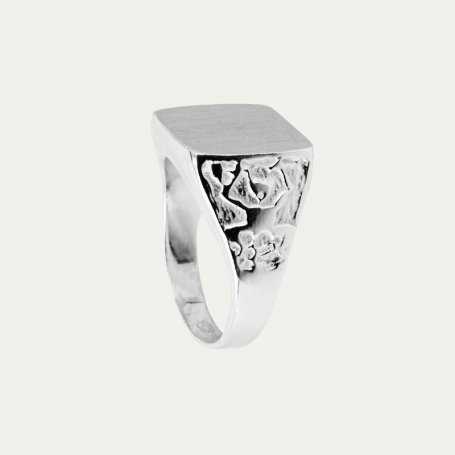 Sello Plata Cuadrado Kenai | OFERTA EN PLATA| Joyerías ARESSO