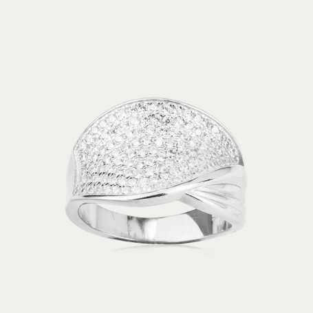 Sortija de Plata con Circonitas Ribbonleaf
