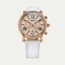Reloj Aviador Mujer Acero Correa Blanca Yale Joyerias ARESSO