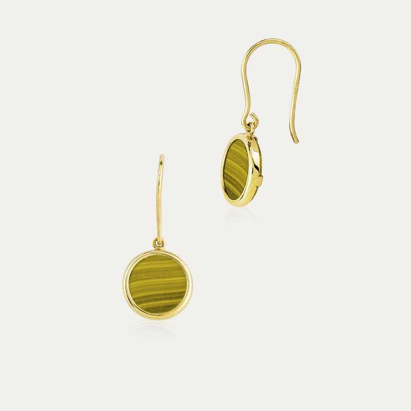 Pendientes Oro 9k Ojo de Tigre Aurea