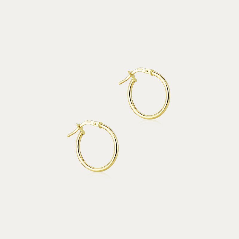 Pendientes Oro 9k Aro Tubo Nimes