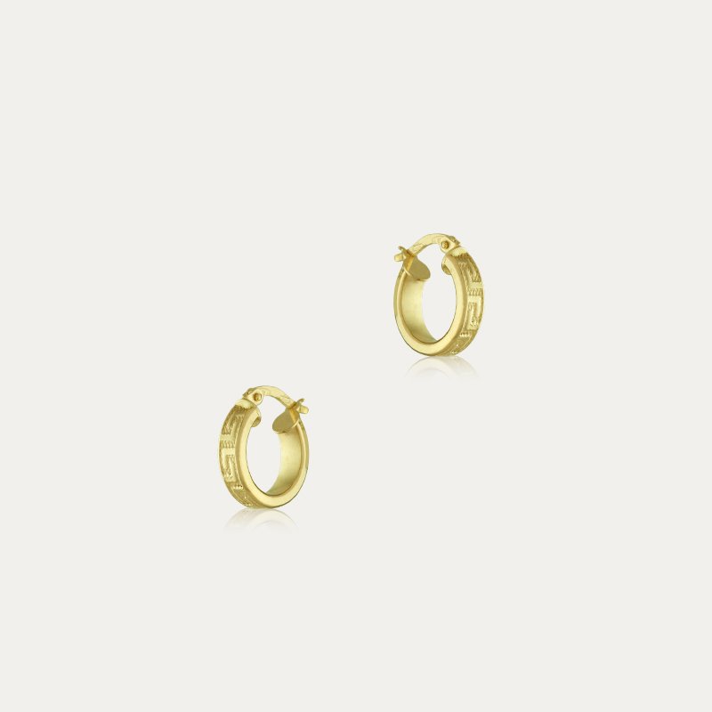 Pendientes Oro 9k Aro Greca Delfos