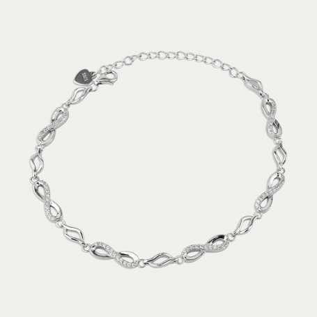 Pulsera de Plata con Circonitas Infinitos Inifini