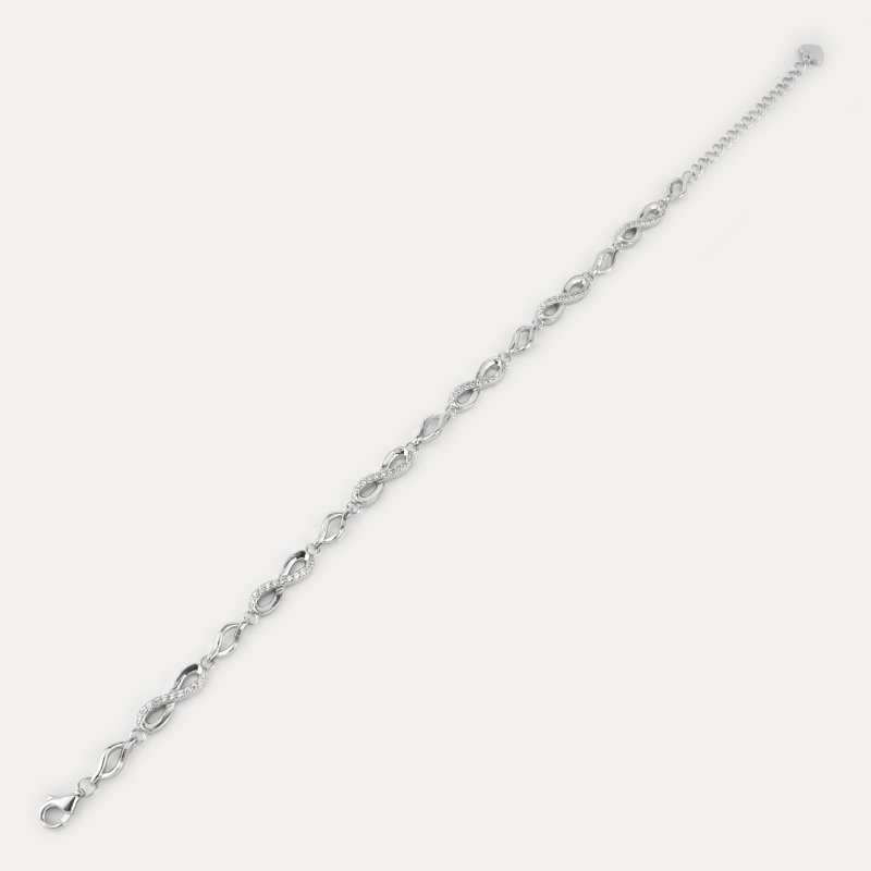 Pulsera de Plata con Circonitas Infinitos Inifini