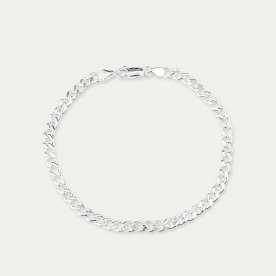 Pulsera Plata Primera Ley Barbada Roskilde | OFERTA | Joyerías ARESSO